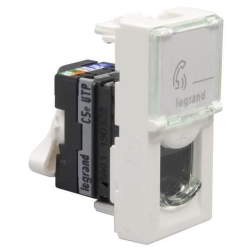 Фото Розетка інформаційна RJ 45 UTP КАТ5Е 1модуль біла